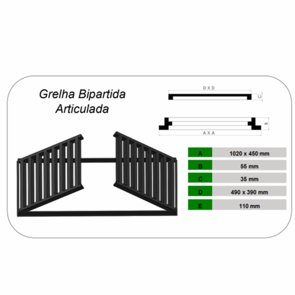 GRELHA BIPARTIDA ARTICULADA - Image 2