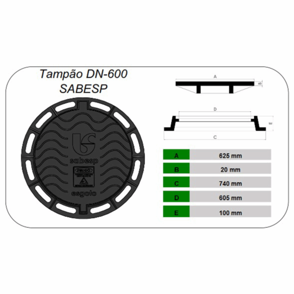 TAMPÃO DN 600 SABESP - Image 2