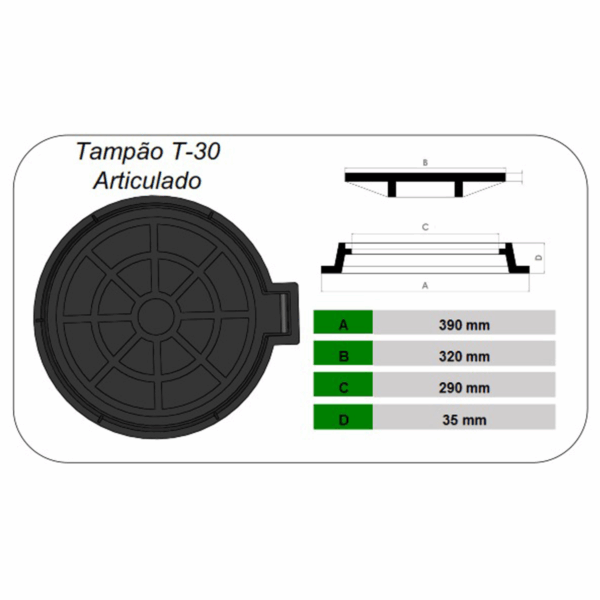 TAMPÃO T-30 ARTICULADO - Image 2