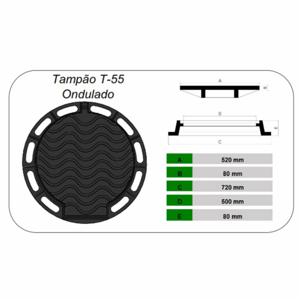 TAMPÃO T-55 ONDULADO - Image 2