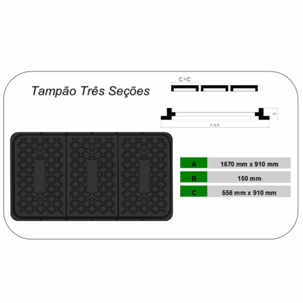 TAMPÃO TRÊS SEÇÕES - Image 2
